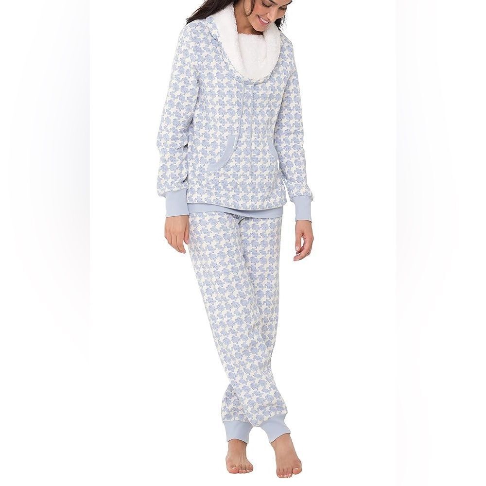 Pajamagram Cozy Blue and White Pajama Set